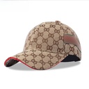 Korean version of spring and summer baseball cap men's fashion sports plaid cap Women's Travel canvas sunscreen hat