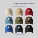 Big head circumference Large size baseball cap women's four seasons soft top sunshade cap suitable for big face large hat spot