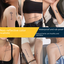 Herbal Juice Tattoo Sticker Women's Semi-permanent Disposable Waterproof Collarbone English Letter Small Figure Tattoo Sticker Template