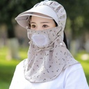 Summer sunscreen mask neck protection women's hat foreign style sunscreen hat sunscreen hat