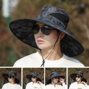 15cm Big Brim Men's Sunscreen Sun Hat Summer Korean Mountaineering Sun Hat Outdoor Benny Fisherman Hat