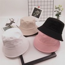 Fisherman's Hat Men's and Women's Face Pure Black White Basin Hat Spring and Summer Harajuku Japanese Artistic Leisure All-match Sun Hat