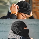 Madden Tooling Balaclava Hat Black Warm Ear Protector Headgear Windproof Mask Knitted Wool Cold Hat for Men