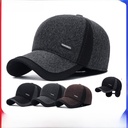 Hat Winter Ear Protection Hat Men's Warm Baseball Cap Middle-aged and Old Dad Fashionable Thickened Woolen Baseball Cap