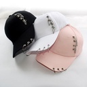 Hat Women's Korean-style Distinctive Chain Ring Cap Student's Travel Baseball Cap All-match Spring/Summer Sunshade Cap